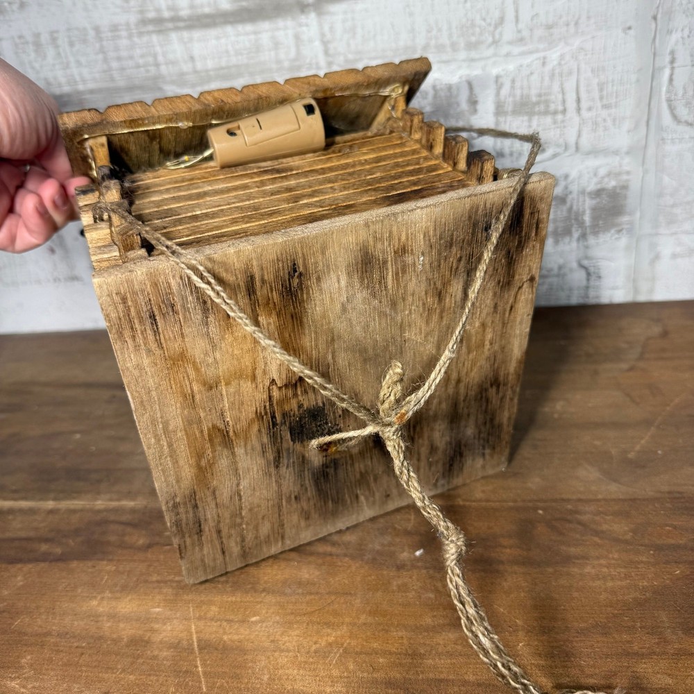 Western Log Cabin Bird House Hand Made