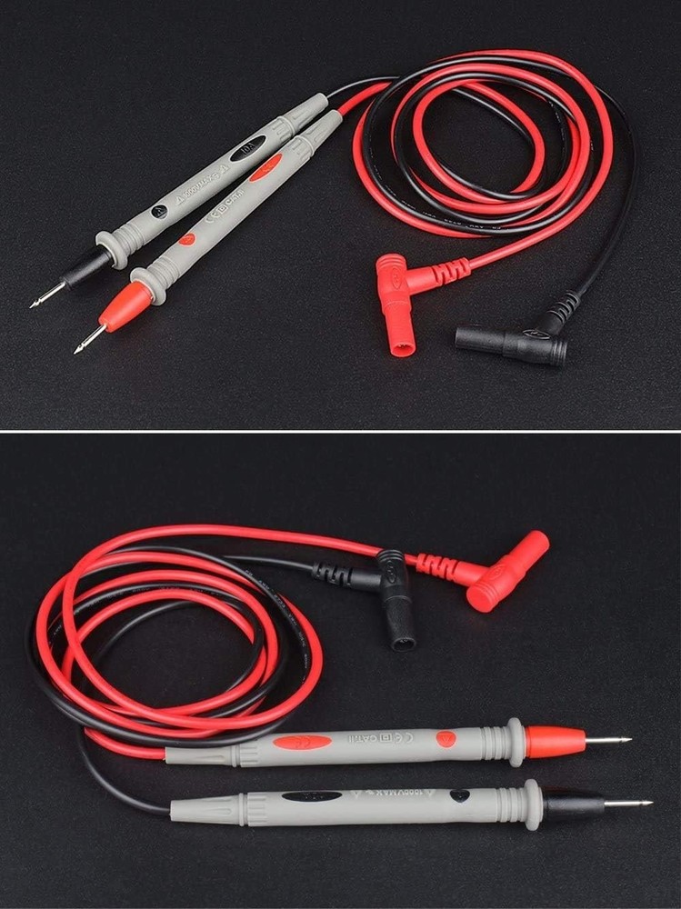 Durable 1000V Multimeter Probes with Silicone Insulation & Ultra-Sharp Tips