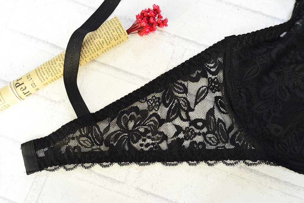 Plus Size Minimizer Underwire Unlined Bra with Embroidery Lace bracier de mujer