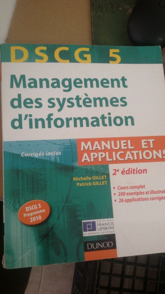 DSCG 5 - Management des systèmes d'information - 2e édition - Manuel et appli