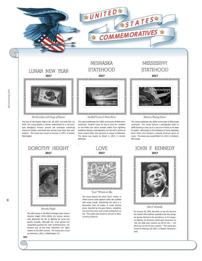 2017 U.S. Commemorative Singles COMPLETE Supplement (White Ace Alternative)