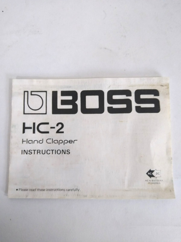 Vintage Boss HC-2 Hand Clapper w/box and instructions, Untested