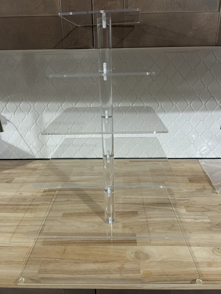 6 Layer Acrylic Square Cupcake Stand