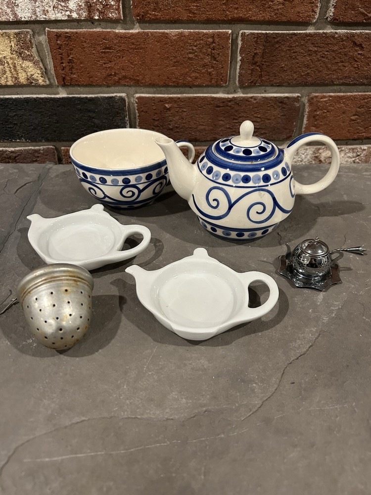 Tea Lover’s Set 6 Pieces Teapot Diffuser Plate