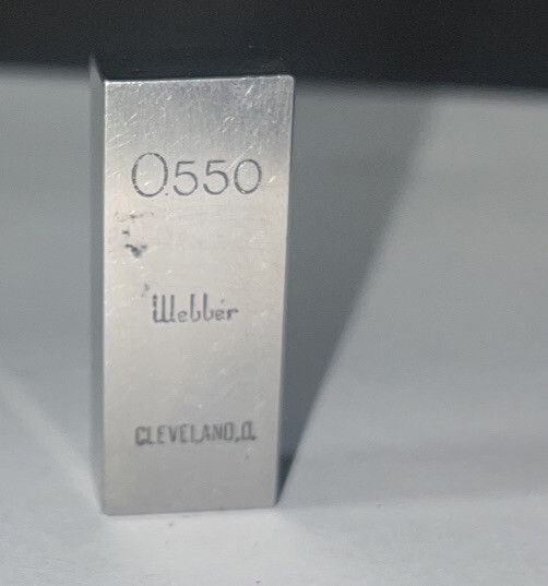 .550 Starrett-Webber Gage Block Used