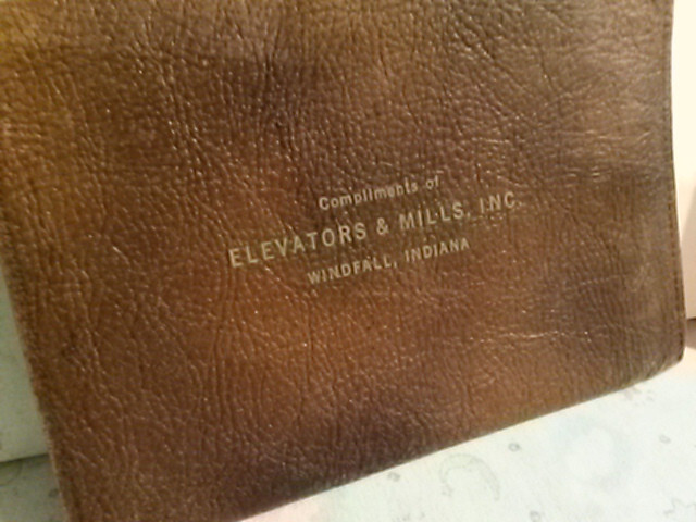 Ration book Winfall IN Elevators Mills Corneli Seed St Louis bookmark leather 3