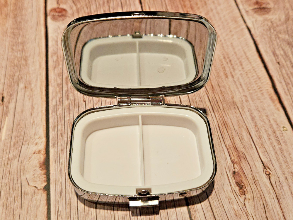 Dachshund Pill Box 2 Compartment New
