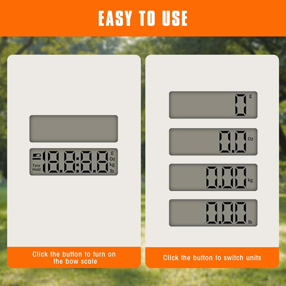 Archery Compound Bow Scale Portable Digital Draw Weight Scale, Small, Black