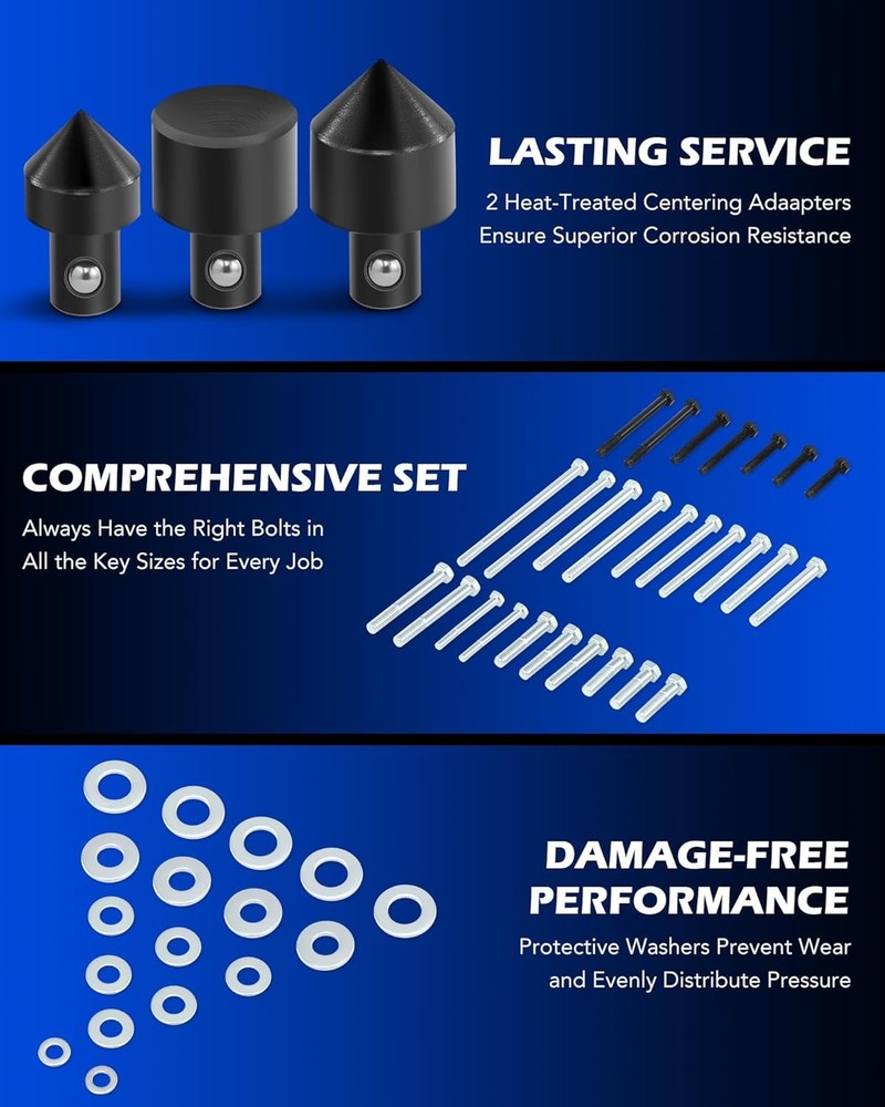 Orion Motor Tech Harmonic Balancer Puller Kit, 49pc Power Steering Pulley Puller