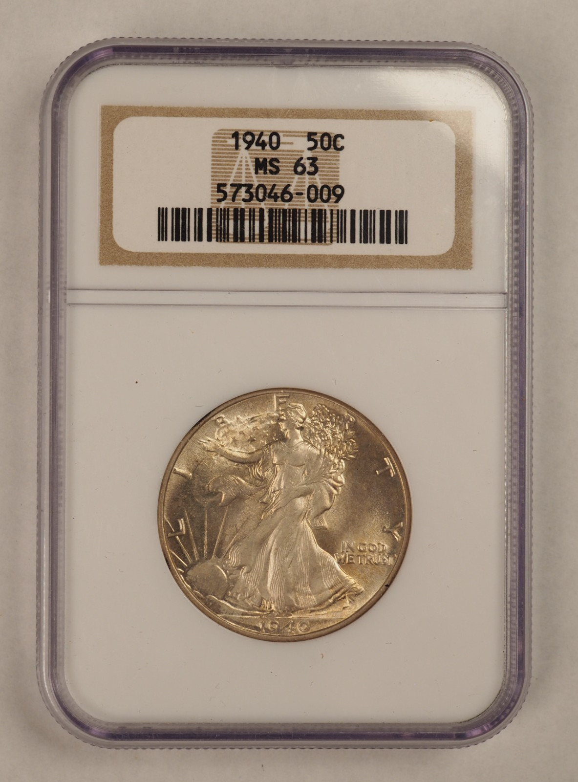1940 WALKING LIBERTY HALF DOLLAR NGC MS63 - FREE SHIPPING!