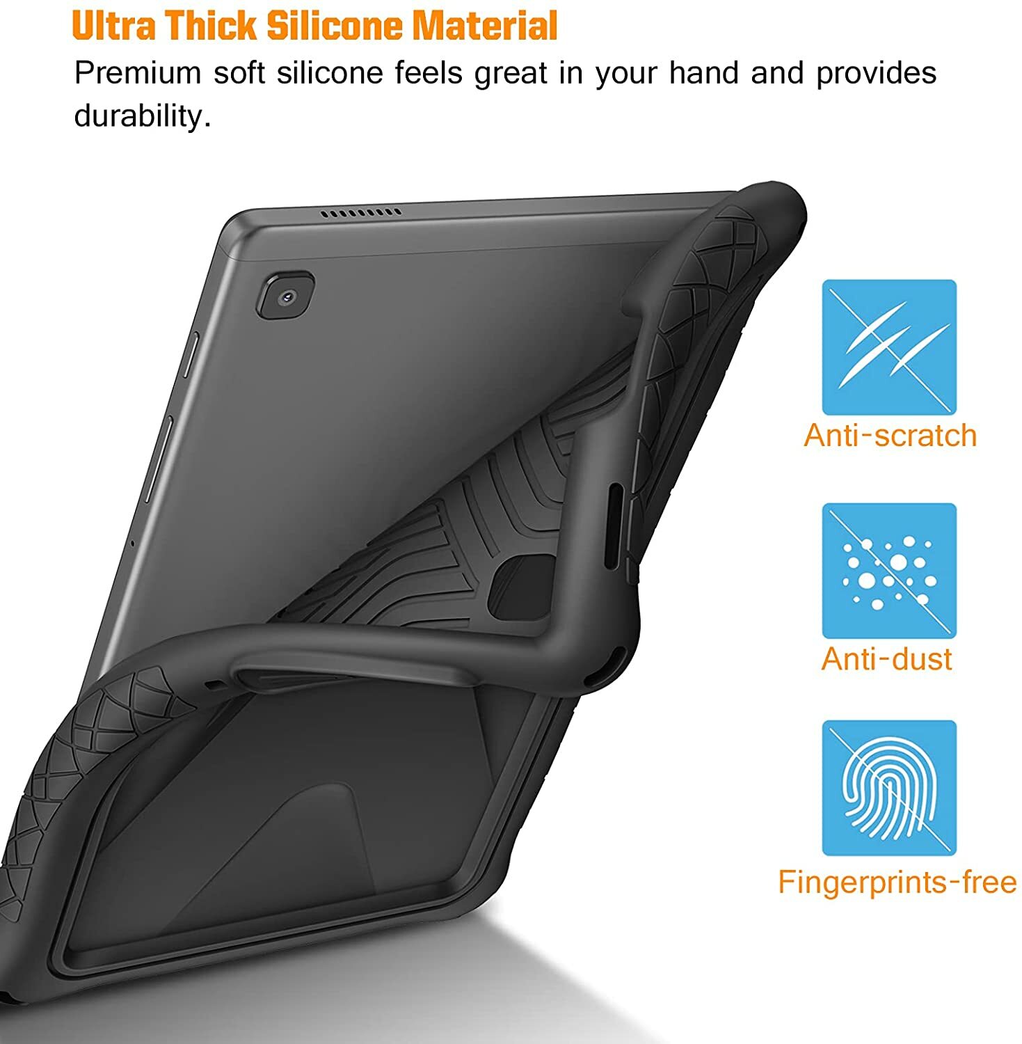 For Samsung Galaxy Tab A7 Lite 8.7 Inch 2021 Silicone Case Heavy Duty Back Cover