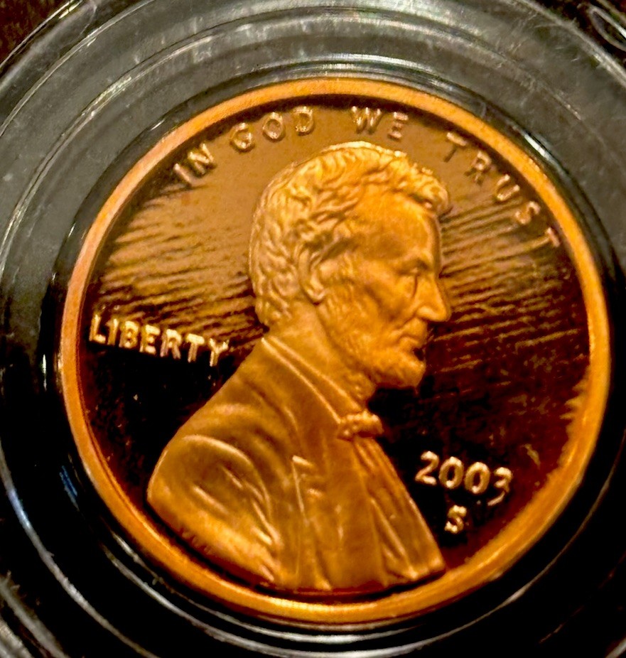 2003 S Proof Lincoln Shield 1 Cent Coin Uncirculated Error