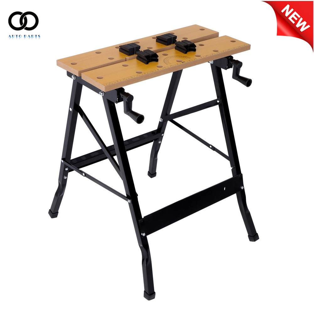 220lbs Adjustable Workbench Foldable with Protractor and Measuring Ruler