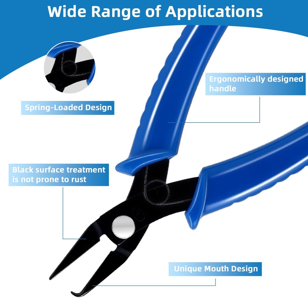 Split Ring Pliers Jewelry Making Tools Jump Ring Opener Tool Keychain Pliers ...
