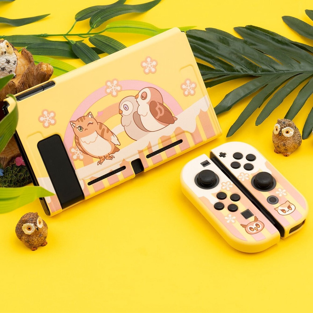 GeekShare Protective Case Slim Shell for Nintendo Switch and Joy Con Cover Owl