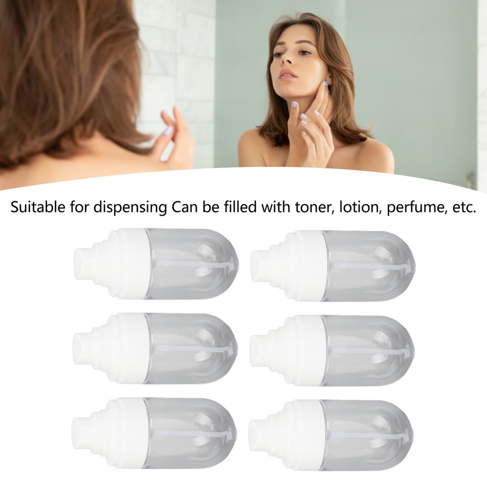 6pcs Fine Mist Spray Bottle Multipurpose Leak Proof Transparent