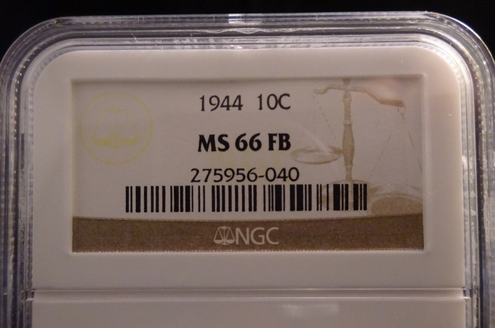 1944 Mercury Dime NGC MS66 FB