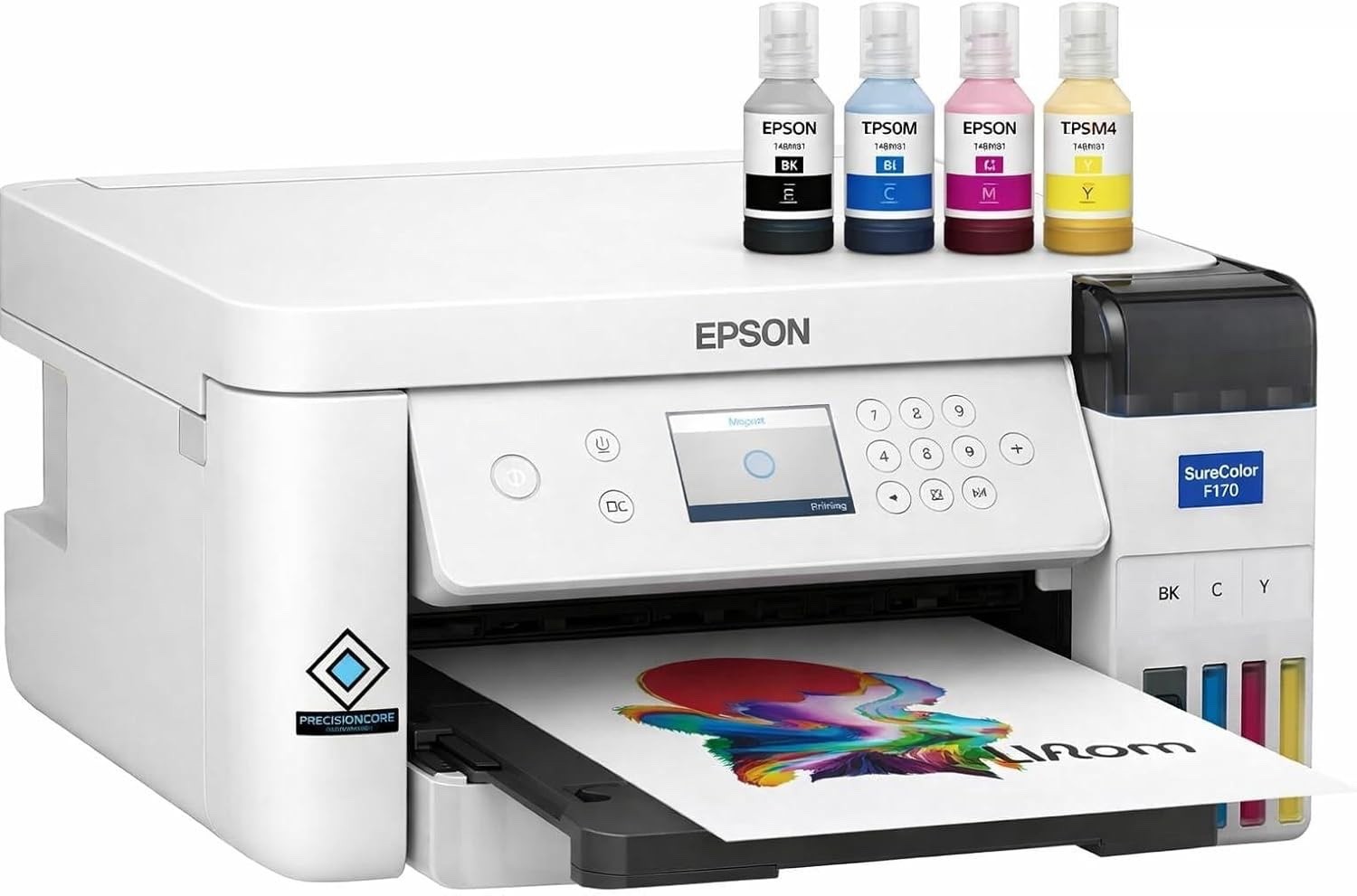 Epson SureColor F170 Dye-Sublimation Printer. Includes Full Set of Ink, User Gui