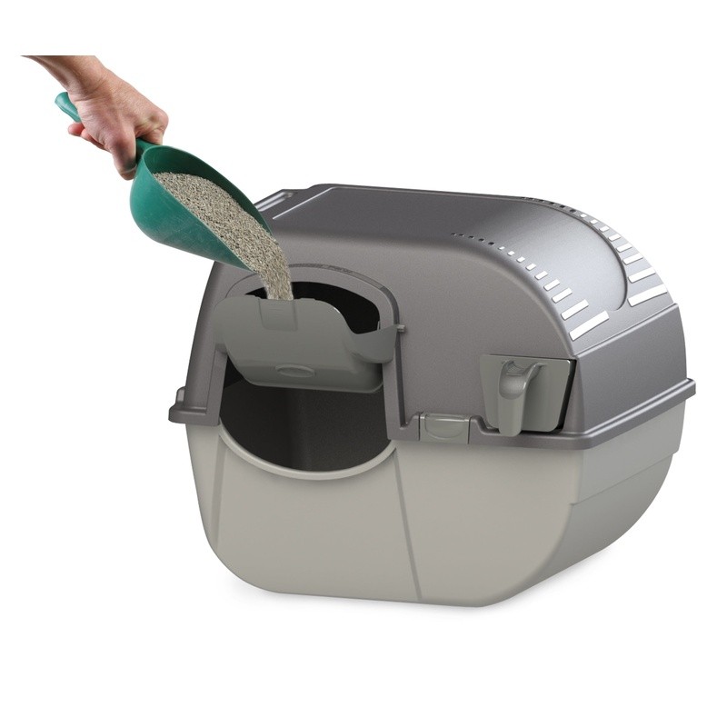 Self Cleaning Cat Litter Box Automatic Odor Control Easy Fill Regular Size New