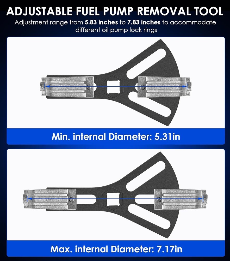 Adjustable Fuel Tank Lock Ring Tool Kit Universal Fuel Pump Ring Removal Tool