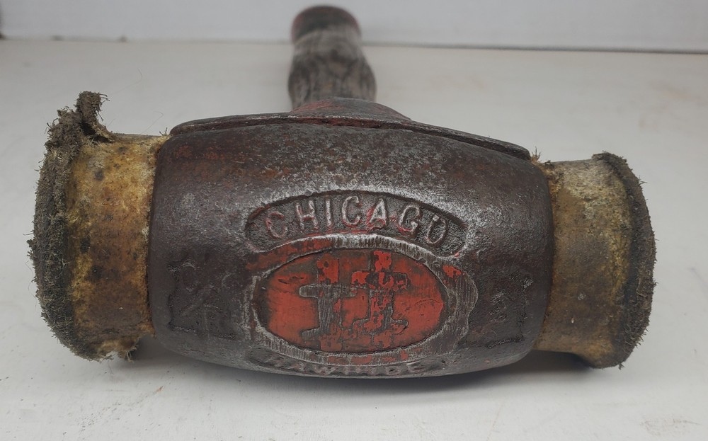 Vintage Chicago No 2 Split Head Rawhide Hammer