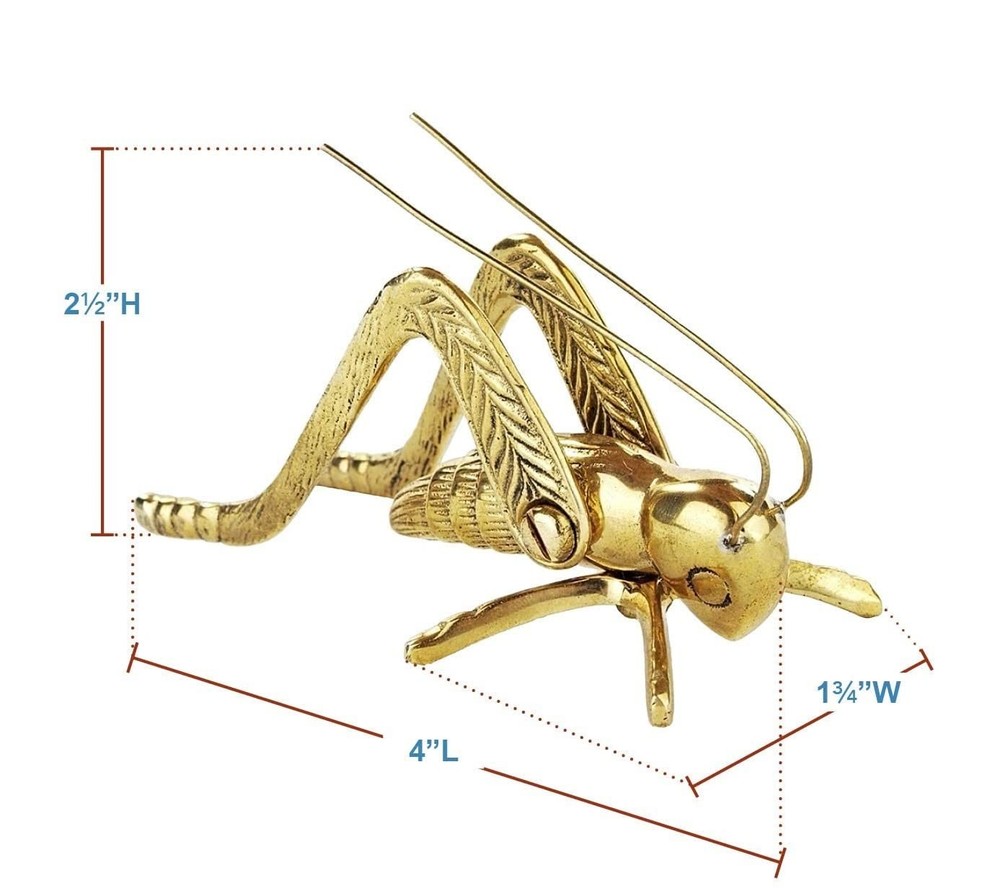 Upper Deck Solid Brass Cricket ~ Fireplace Cricket on The Hearth