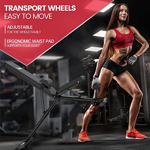 PASYOU Adjustable Weight Bench Full Body Workout Assorted Colors