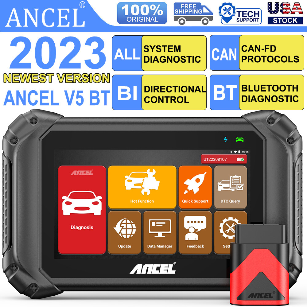 ANCEL V5 BT Full System OBD2 Scanner Bidirectional Car Diagnostic Tool TPMS ABS