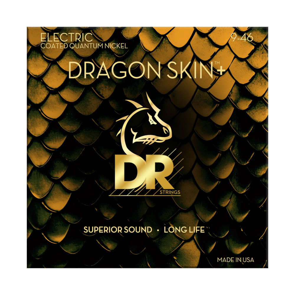 DR Strings DRAGON SKIN+ Coated Electric Guitar Strings Light to Medium 9-46