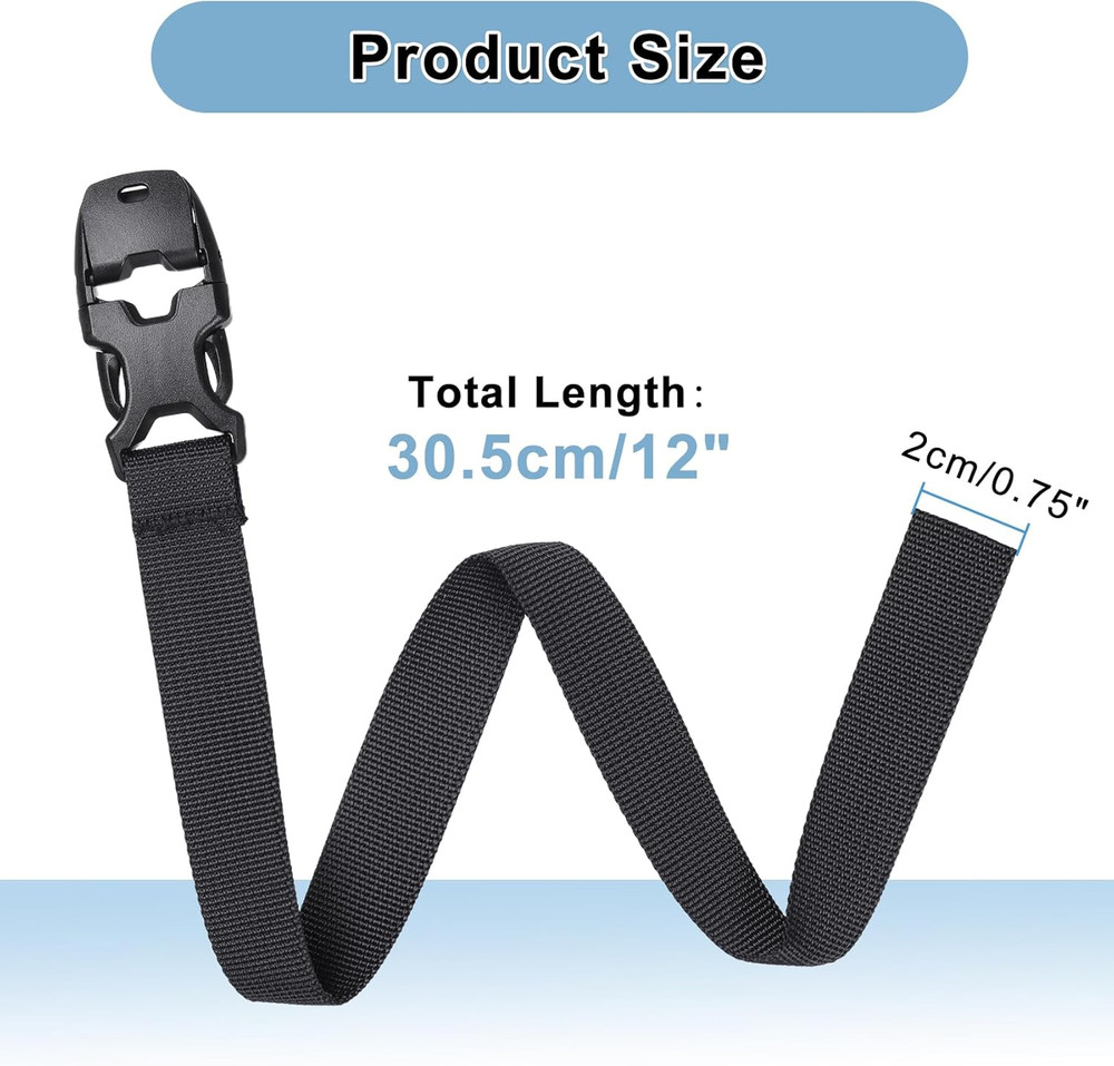 Adjustable Quick Release Nylon Utility Straps for Outdoor Activities - 4 Pack