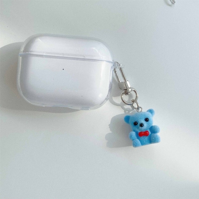 Lovely Small Bear Key Holder Soft Flocking Handmade for Personalize Use