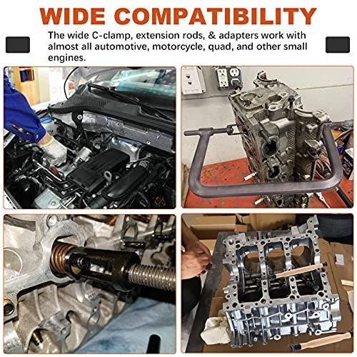 Tanstic 12Pcs Valve Spring Compressor with Valve Lapper Set Auto Compression C