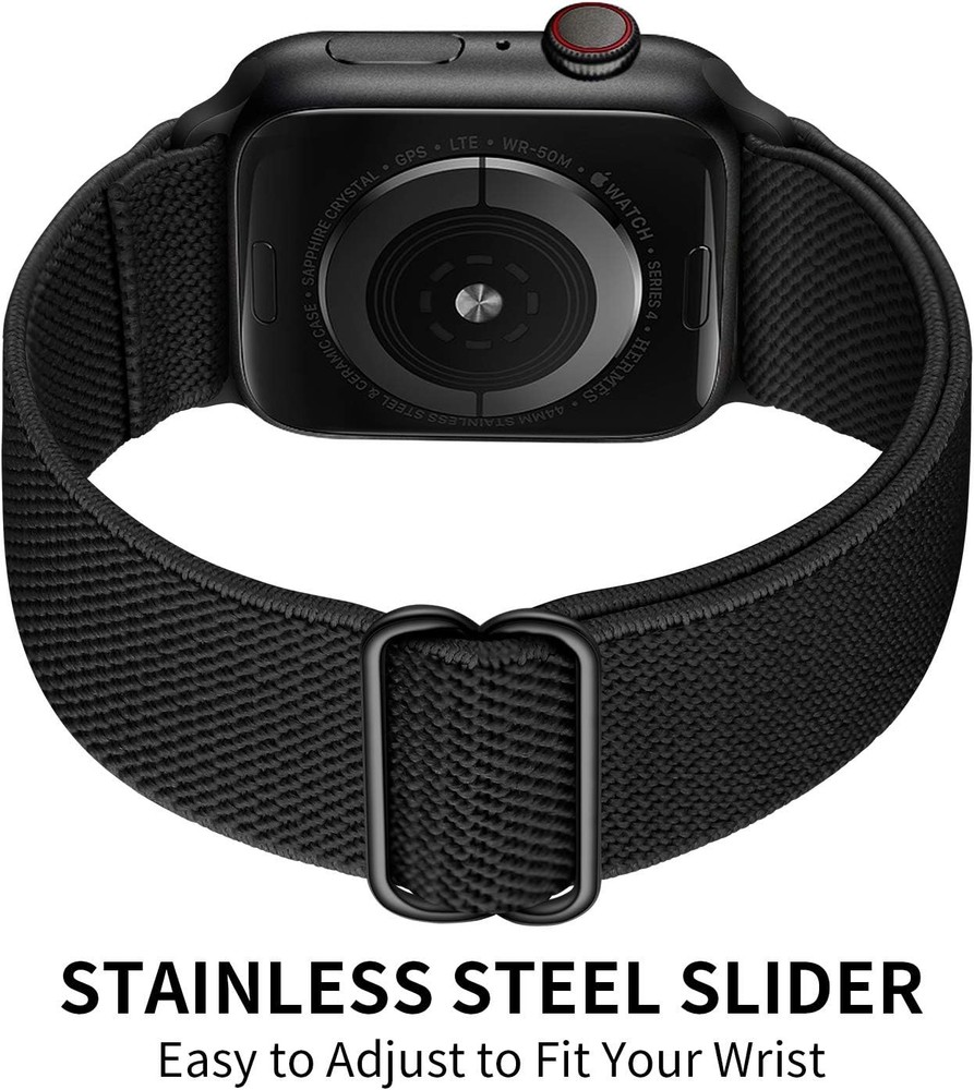 Adjustable Elastic Nylon Strap Compatible with Apple Watch Series 7 41mm