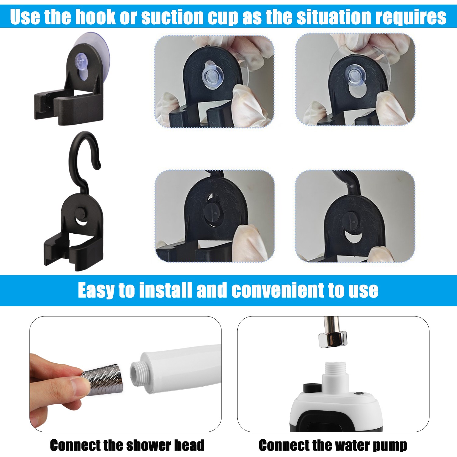 Portable Camping Shower Rechargeable Outdoor Camp Pump for Hiking Travel