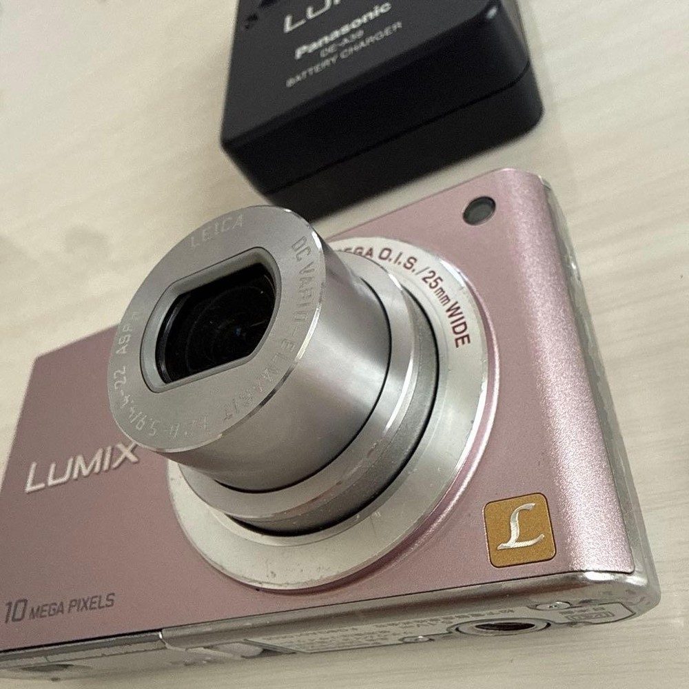 Panasonic DMC-FX37 Pink Digital Camera Compact Used Condition Accessories