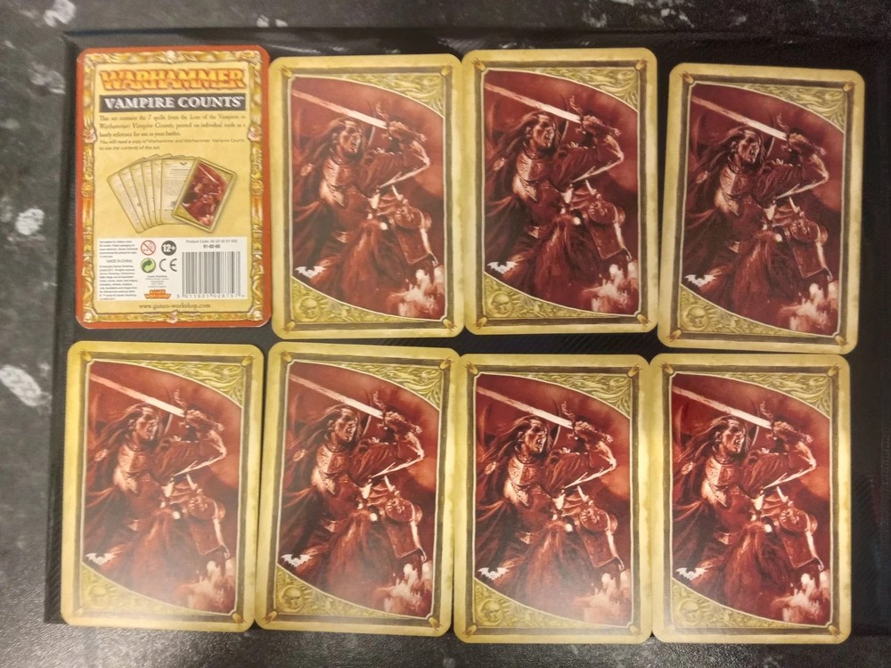 Warhammer Battle Magic Vampire Counts 8th Edition Spell Cards Spells WFB OOP