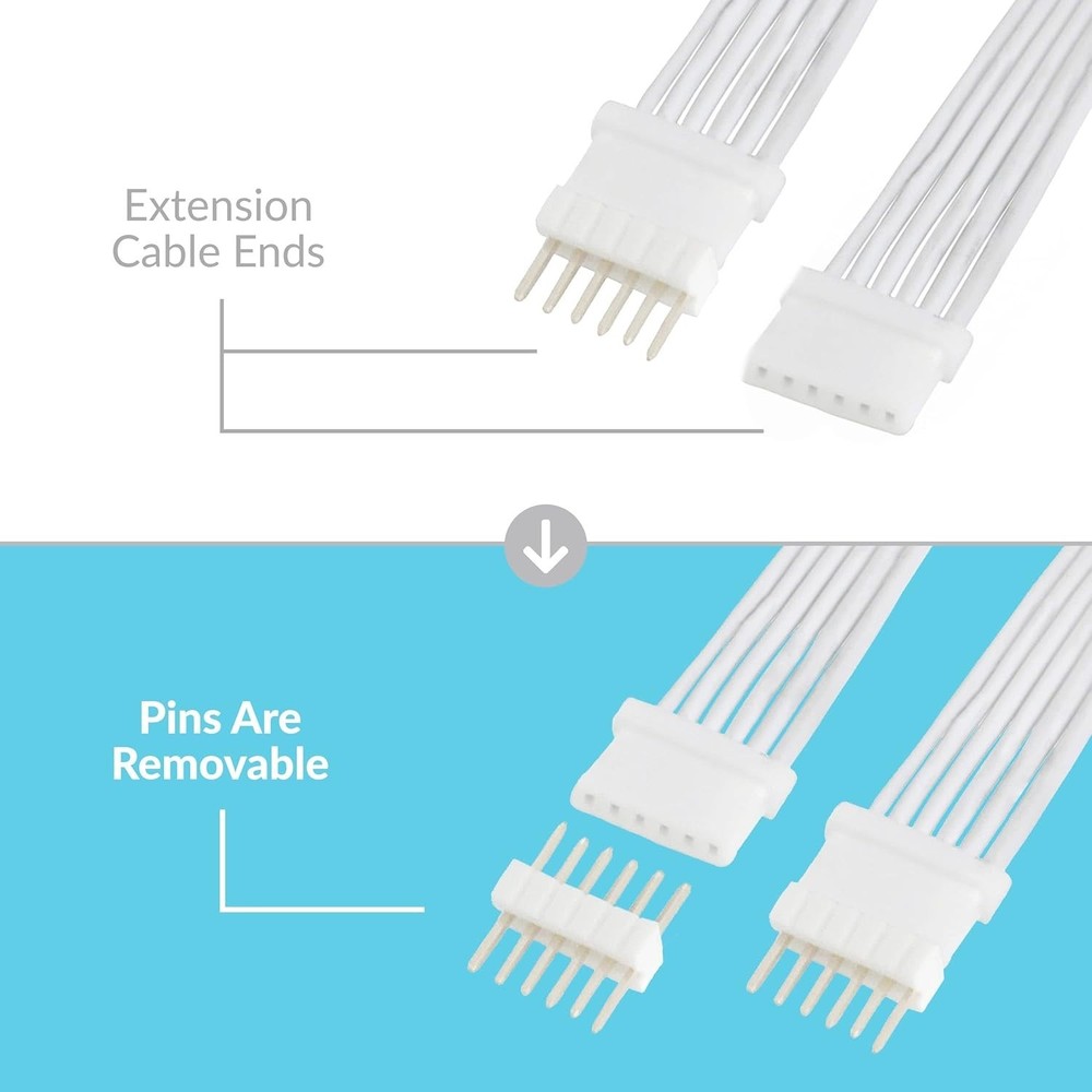 2-Pack Philips Hue 3.3ft Extension Cable - Micro 6-PIN Indoor Lighting Solution