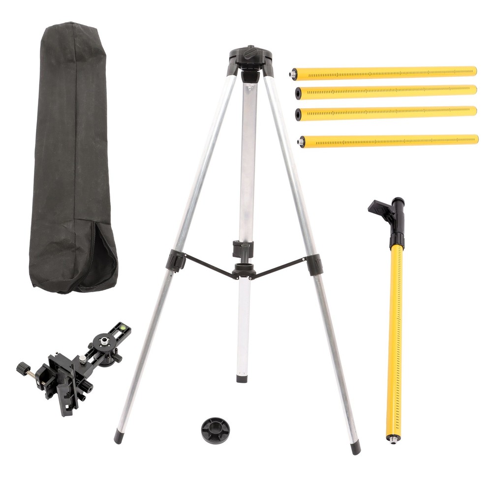 3.7M Laser Pole 12 Ft Adjustable Telescoping Laser Level Pole With Tripod