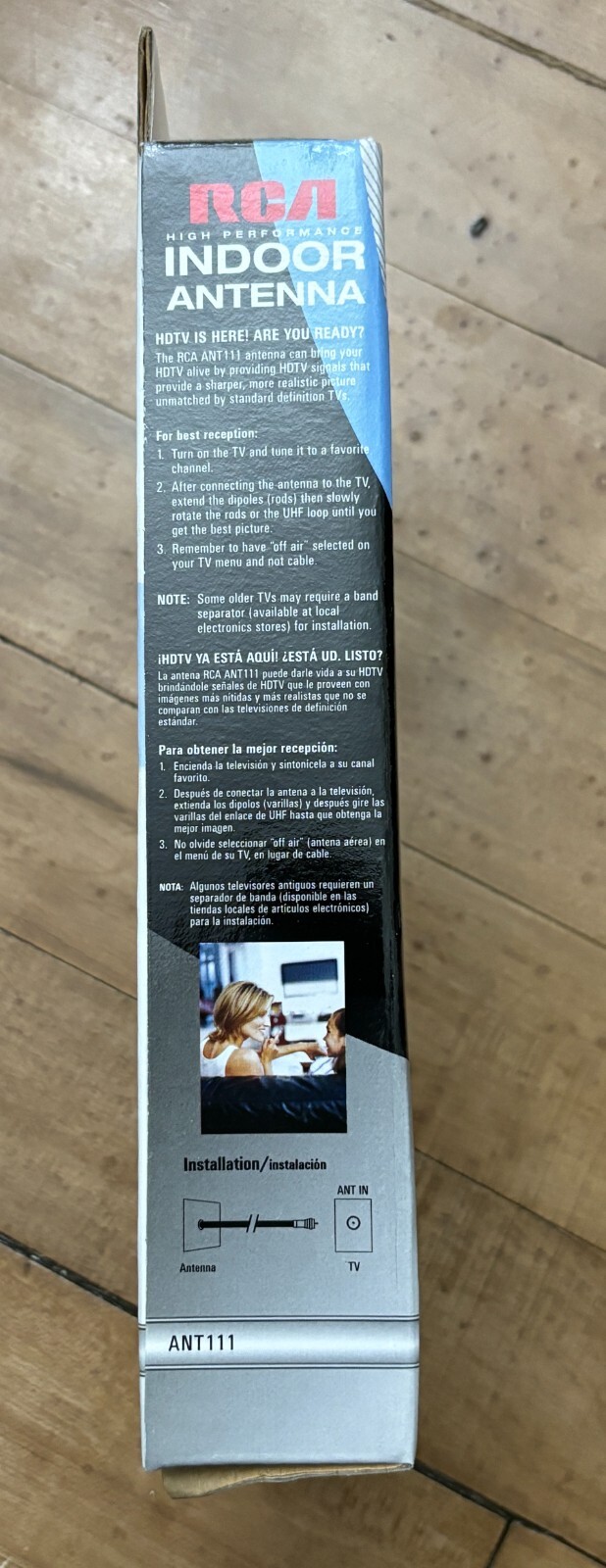 NEW! RCA High Performance HDTV TV Indoor Antenna Black ANT111