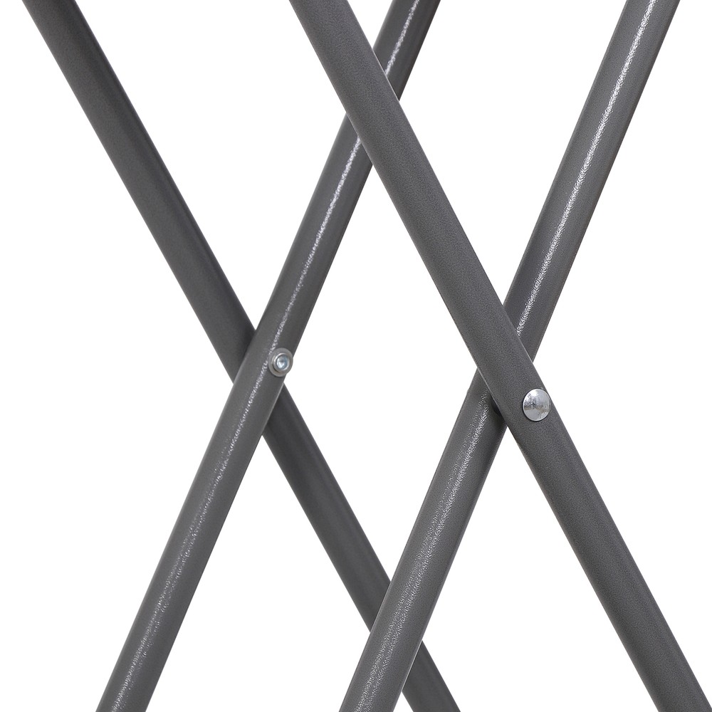 30"Plastic Rectangular Adjustable Folding Table TV Tray for Dining Camping Whit