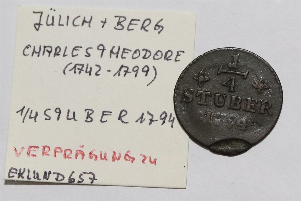 🧭 🇩🇪 GERMANY ERROR COIN JULICH BERG EXPANDED MATERIAL ERROR B88 #K1242