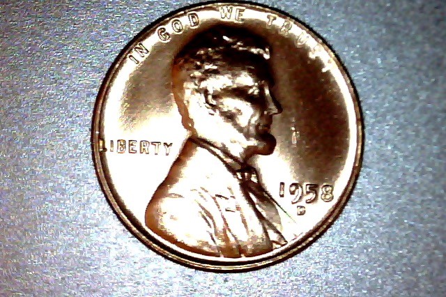 1958-D FILLED 9 VARIETY ERROR , BU