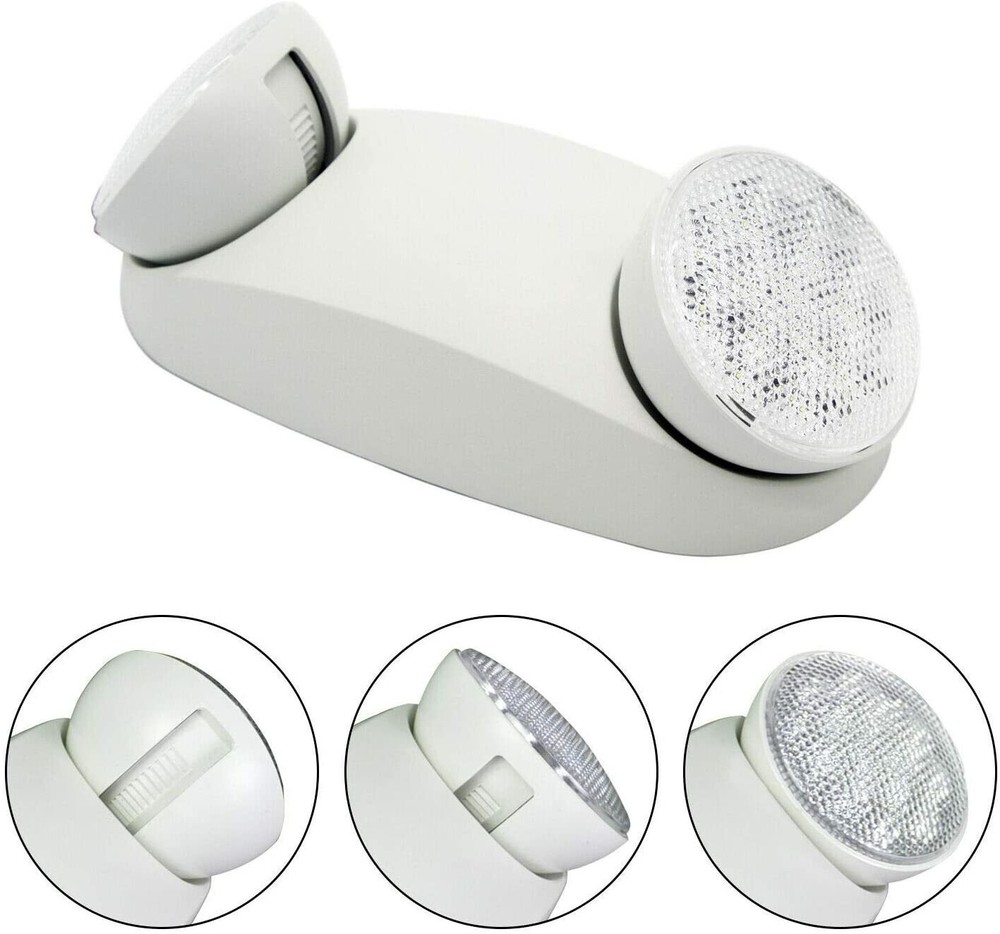 12PACK LED Emergency Exit Light Adjustable Dual Head Lamp with Battery Backup UL