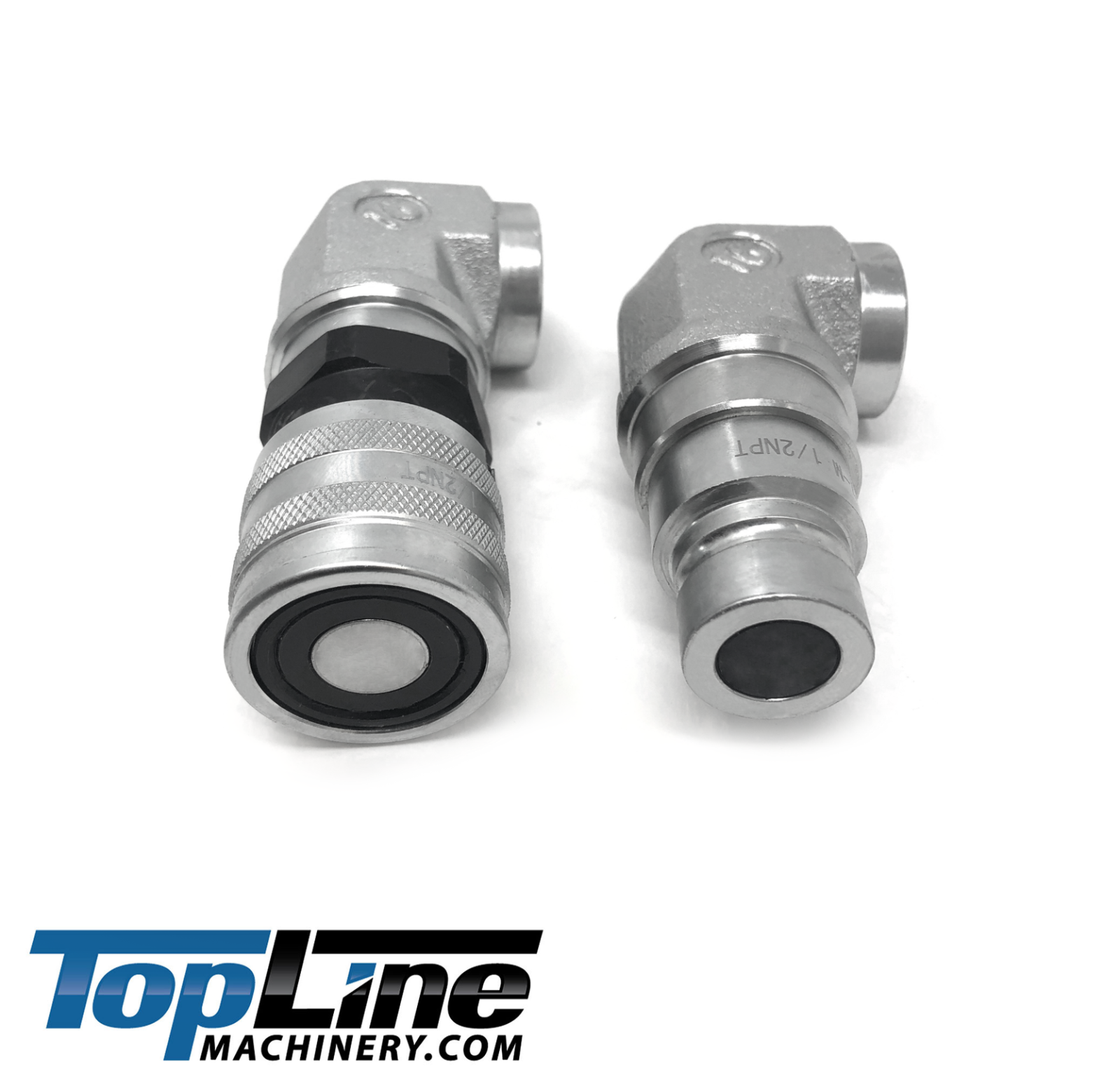 TL107 1/2 NPT Flat Face Hydraulic Quick Coupler 1/2 body 90 deg. Elbow Bobcat