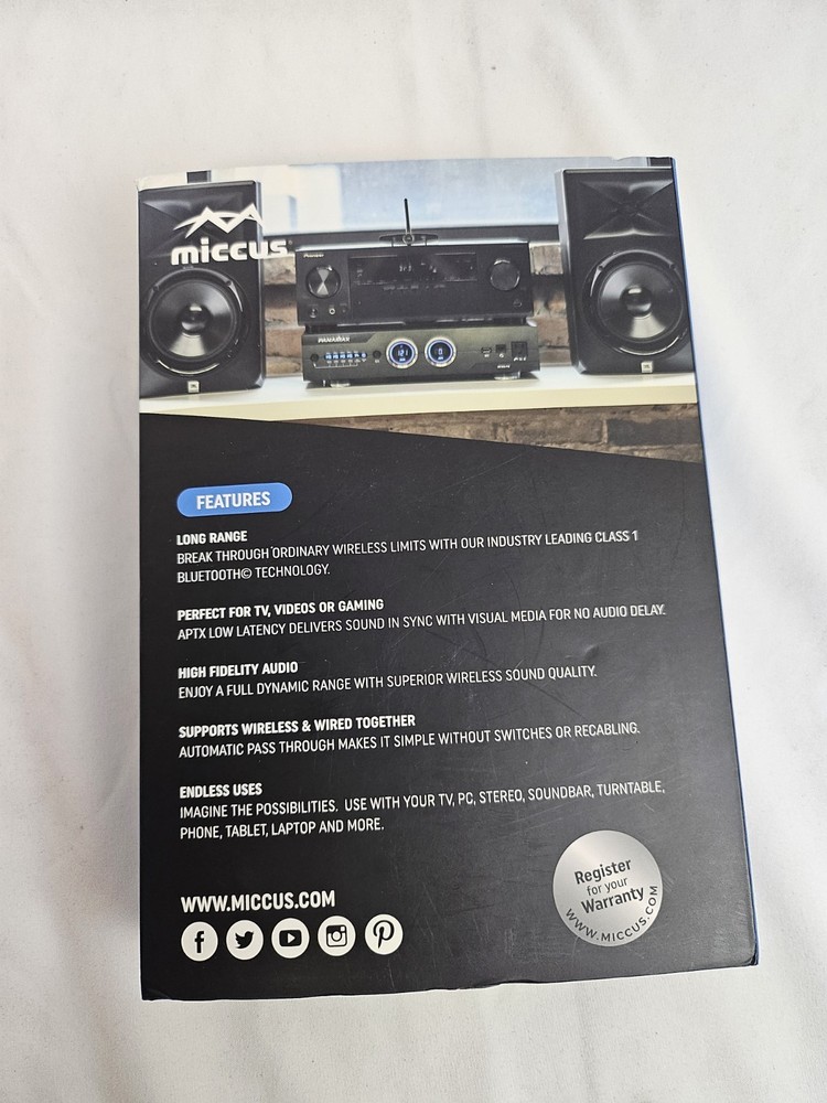 Bluetooth Transmitter Long Range Adapter TV Headphones home speakers BT Headset