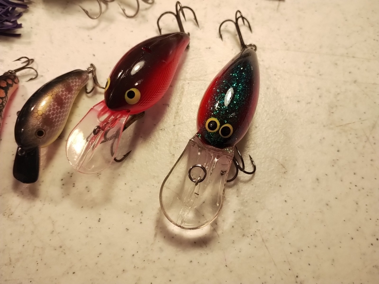 Lot of 9 Hula Popper & Crankbait Fishing Lures