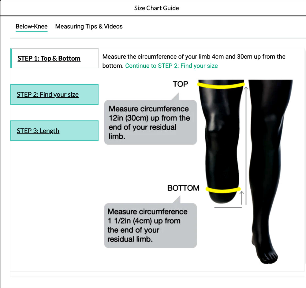 Ottobock Basic TPE Locking Liner BK Prosthetic - Multiple Sizes - 20cm-36cm