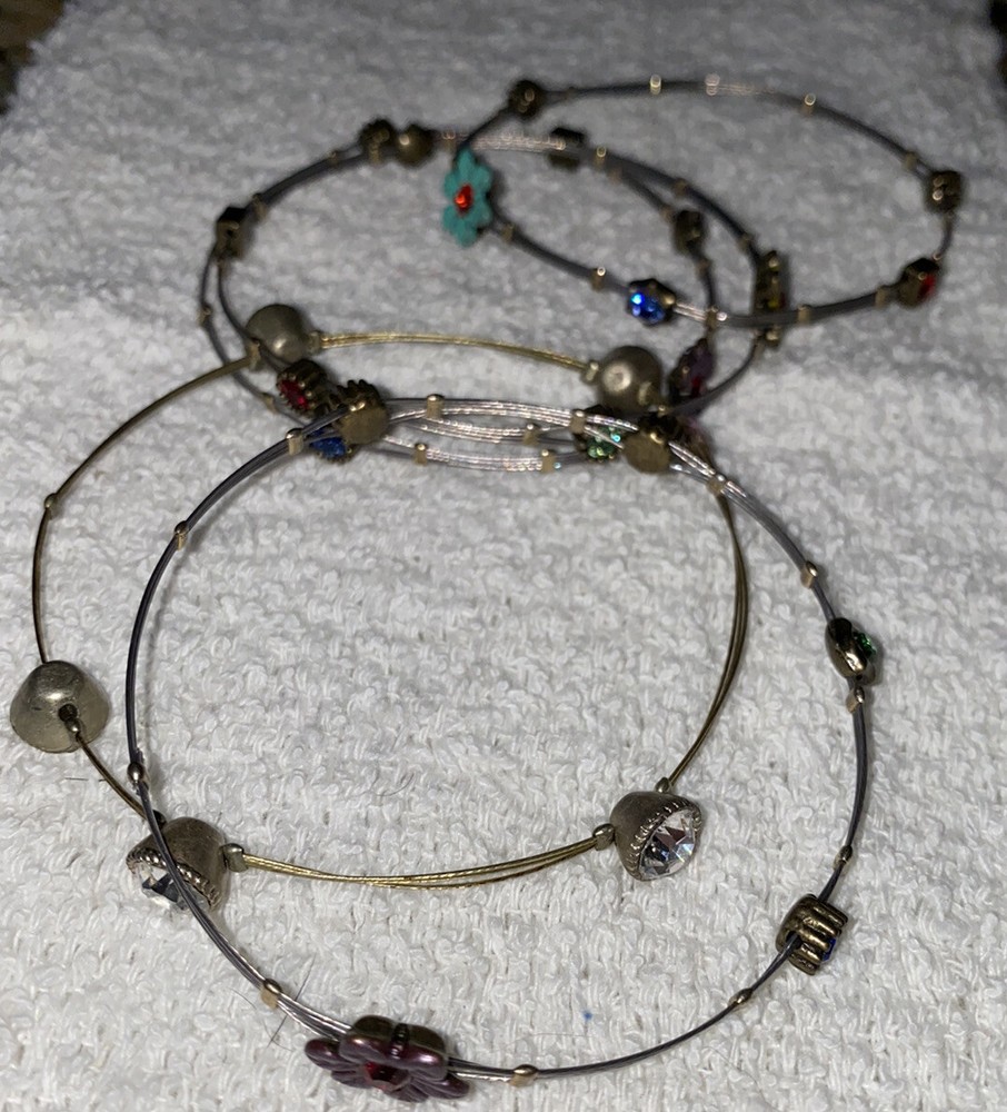Rhinestone Wire Bracelets Handmade