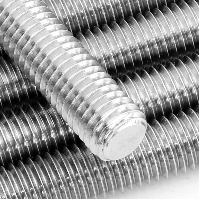 Stainless Steel 1/4"-28 Thread Fully Threaded Rod 12" Length Long Threaded Sc...