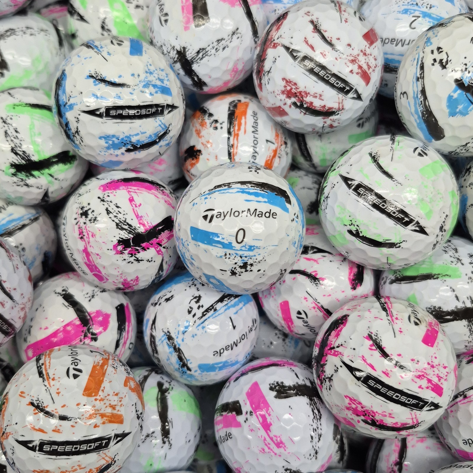 36 Taylormade Speedsoft Ink Color Mix Golf Balls - 3A Value Grade AAA